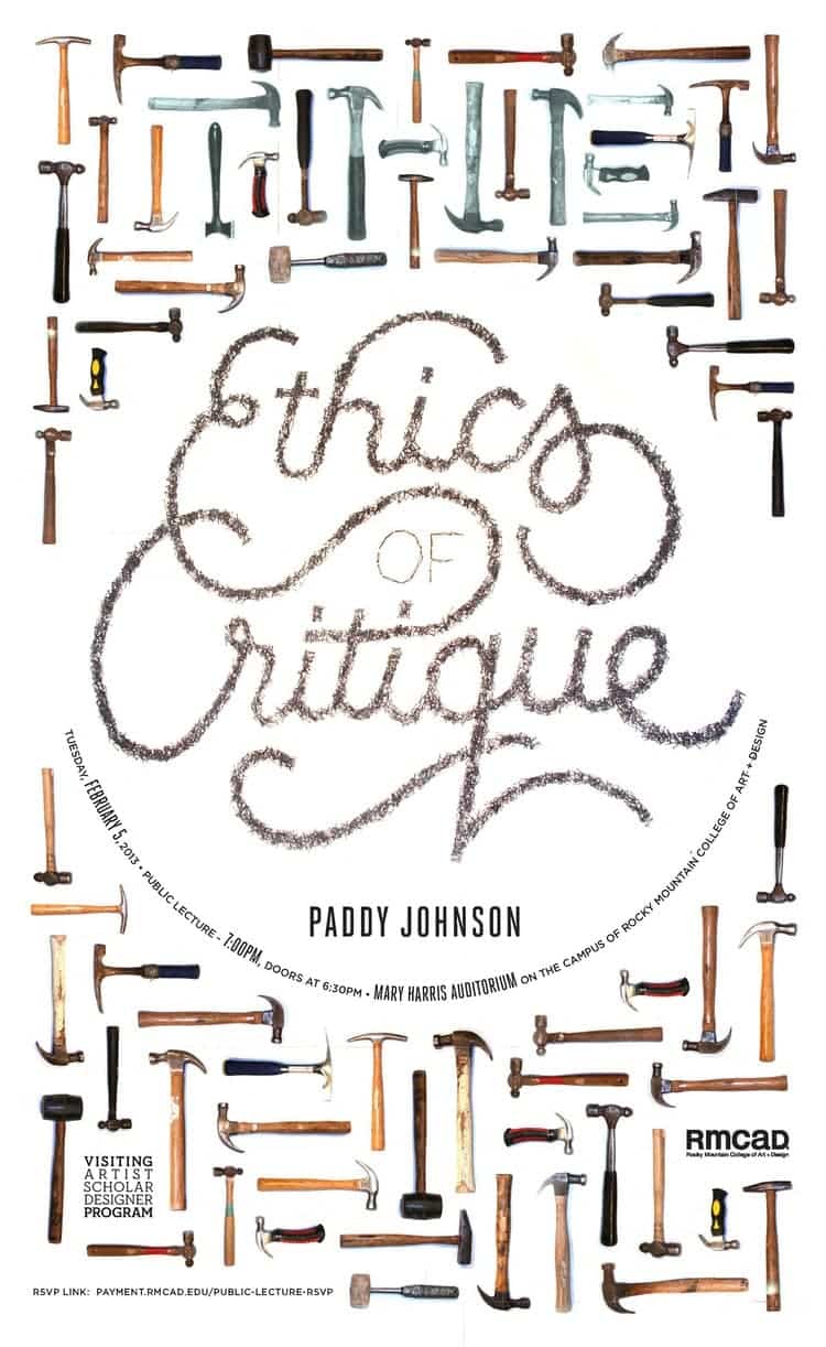 ethics of critique lecture poster