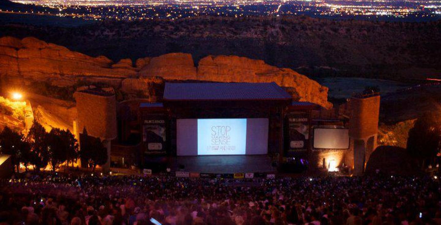 crowded outdoor amphitheatre from above