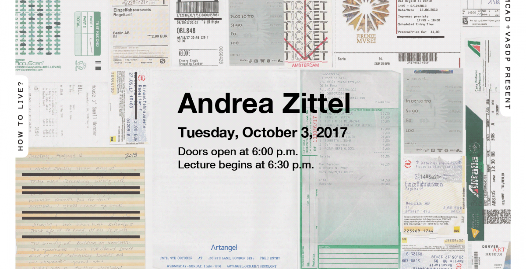 Andrea Zittel lecture graphic
