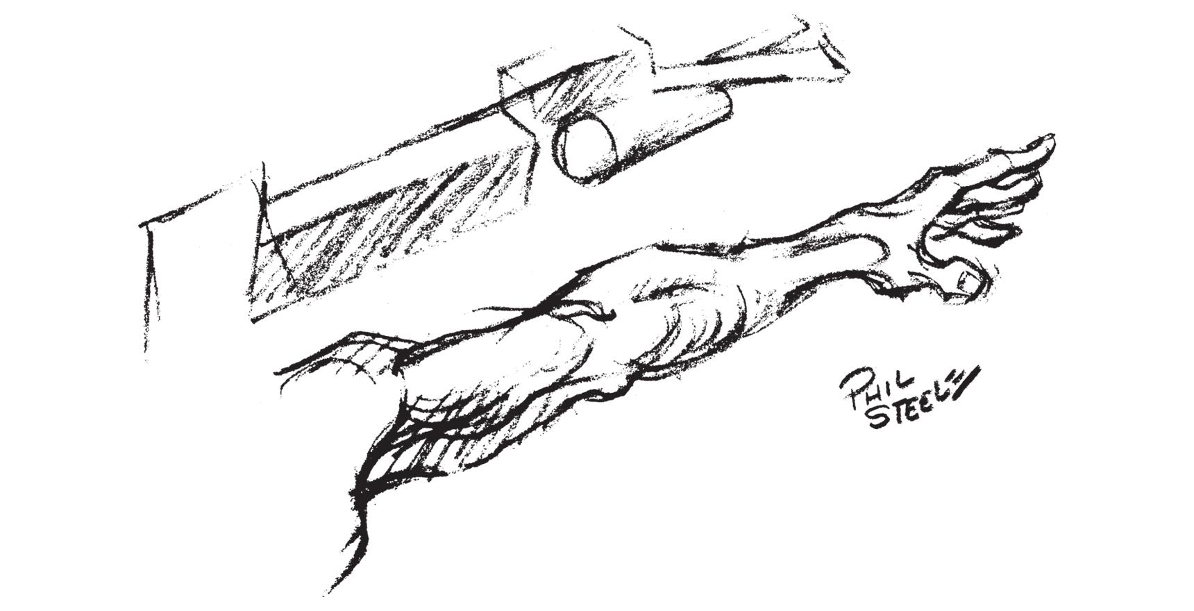 a sketch of an arm