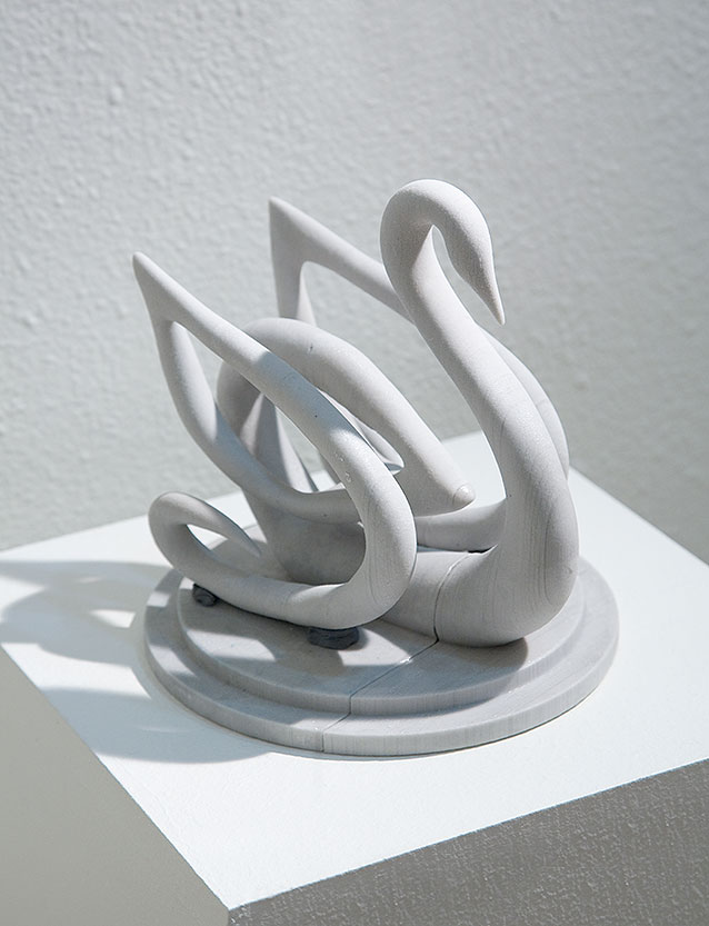 abstract swan serpent sculpture