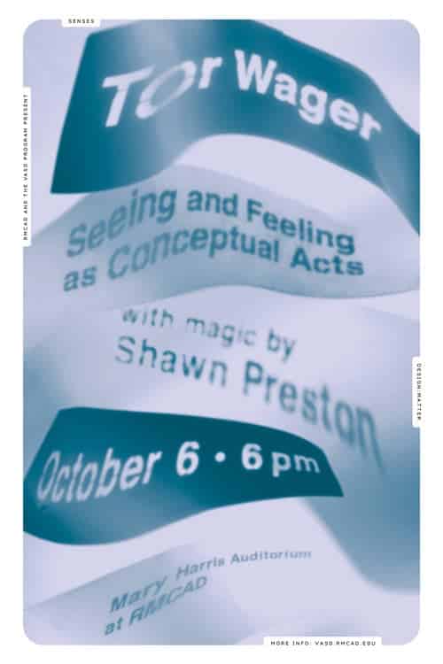 seeing and feeling conceptual acts lecture poster