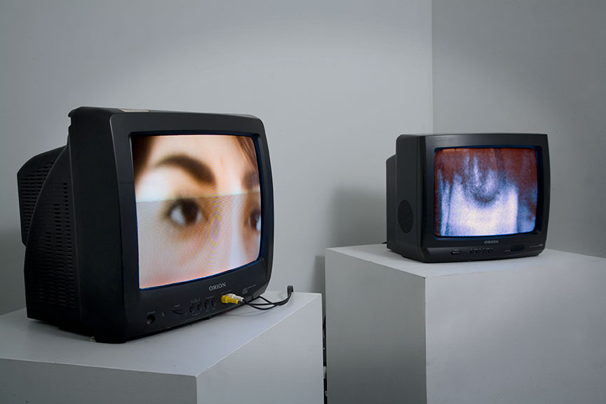 CRT TV art installation