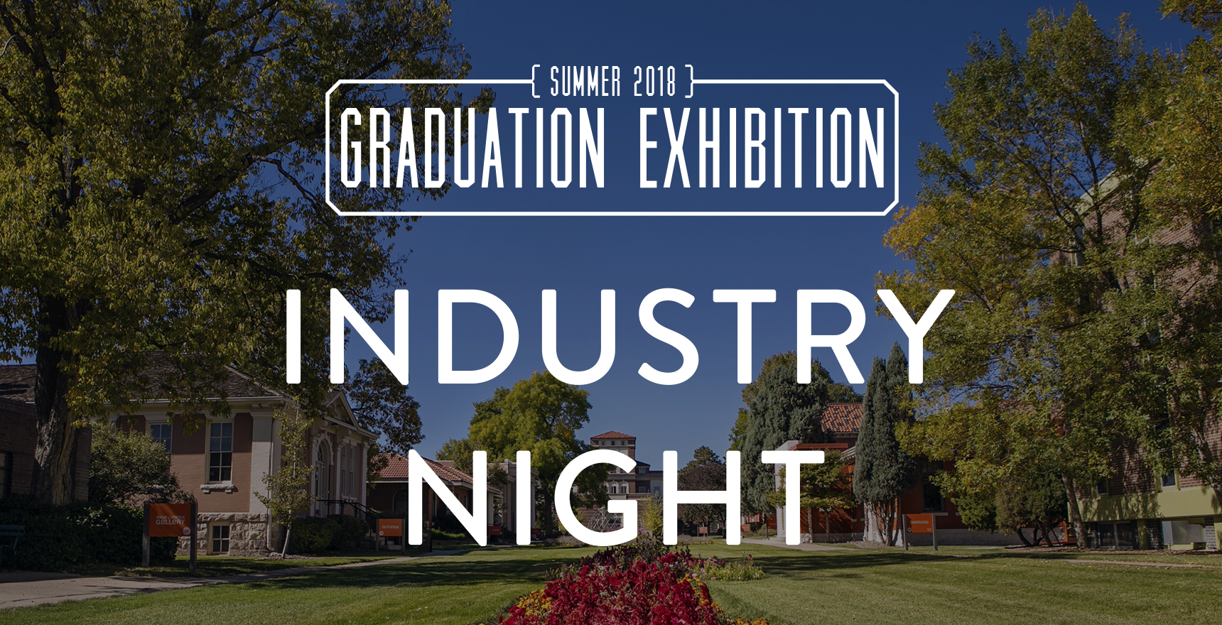 industry night graduation exhibition graphic