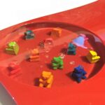 Gummi bear crayons cast in clear acrylic resin