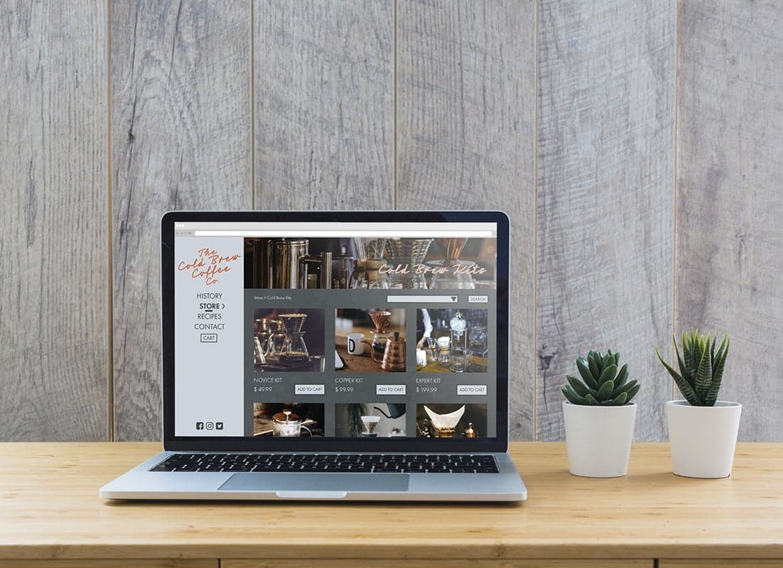 Website design mockup