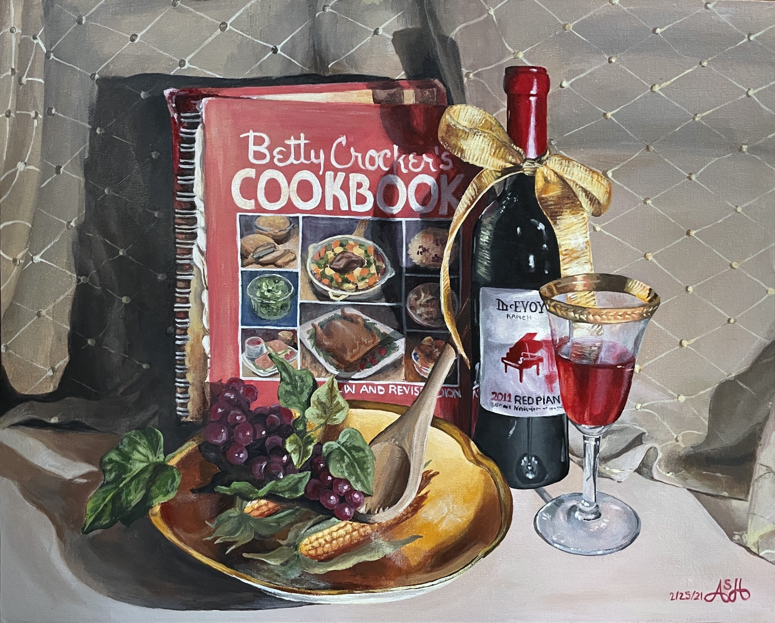 Anna Haszelbart art titled Dinner For One, Wine Anyone