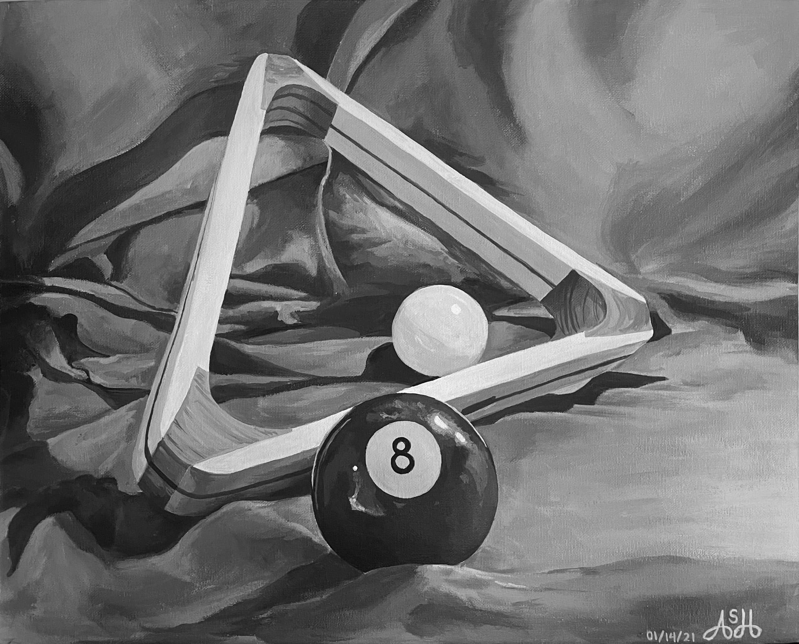 Anna Haszelbart art titled Eight Ball