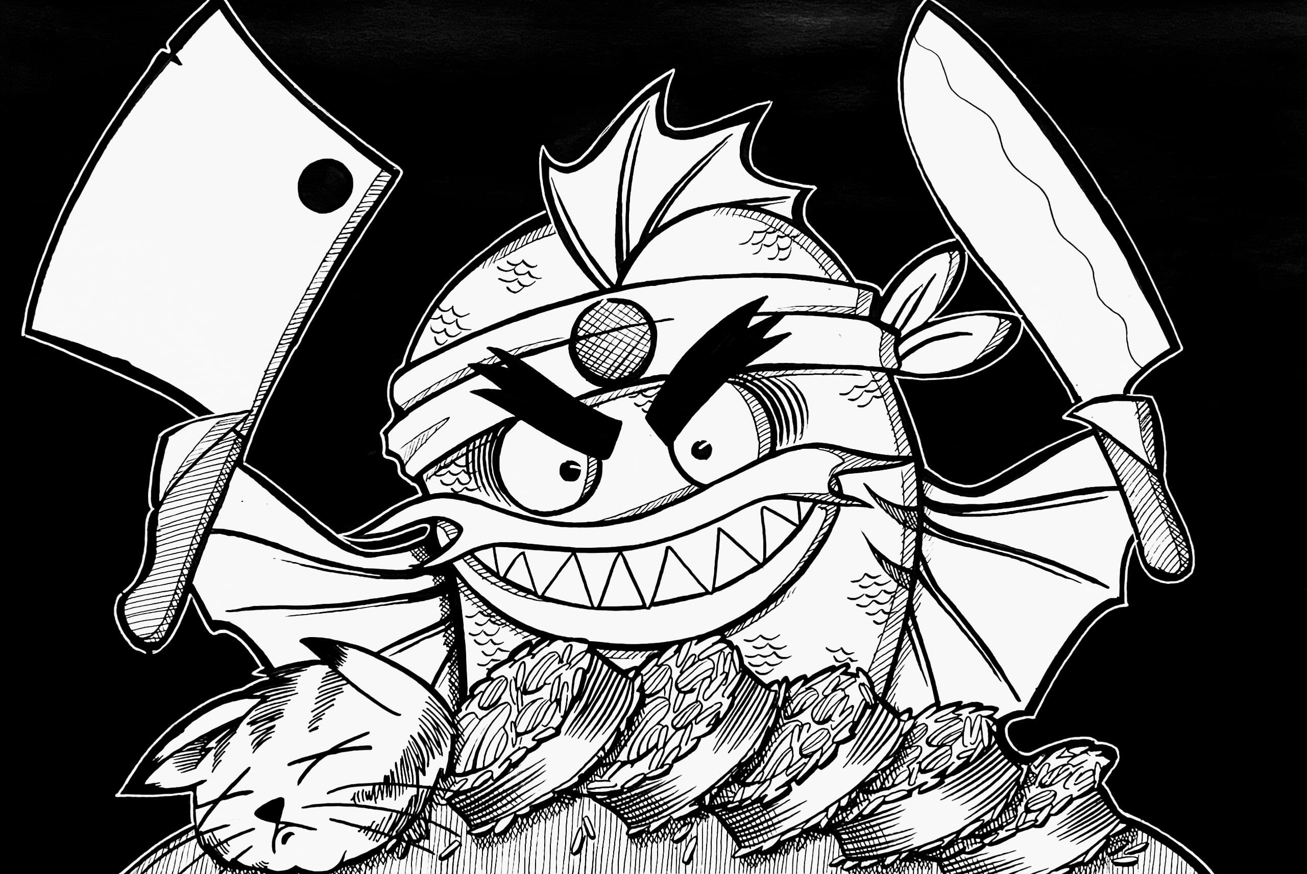 Christine Cole art titled Cat Maki