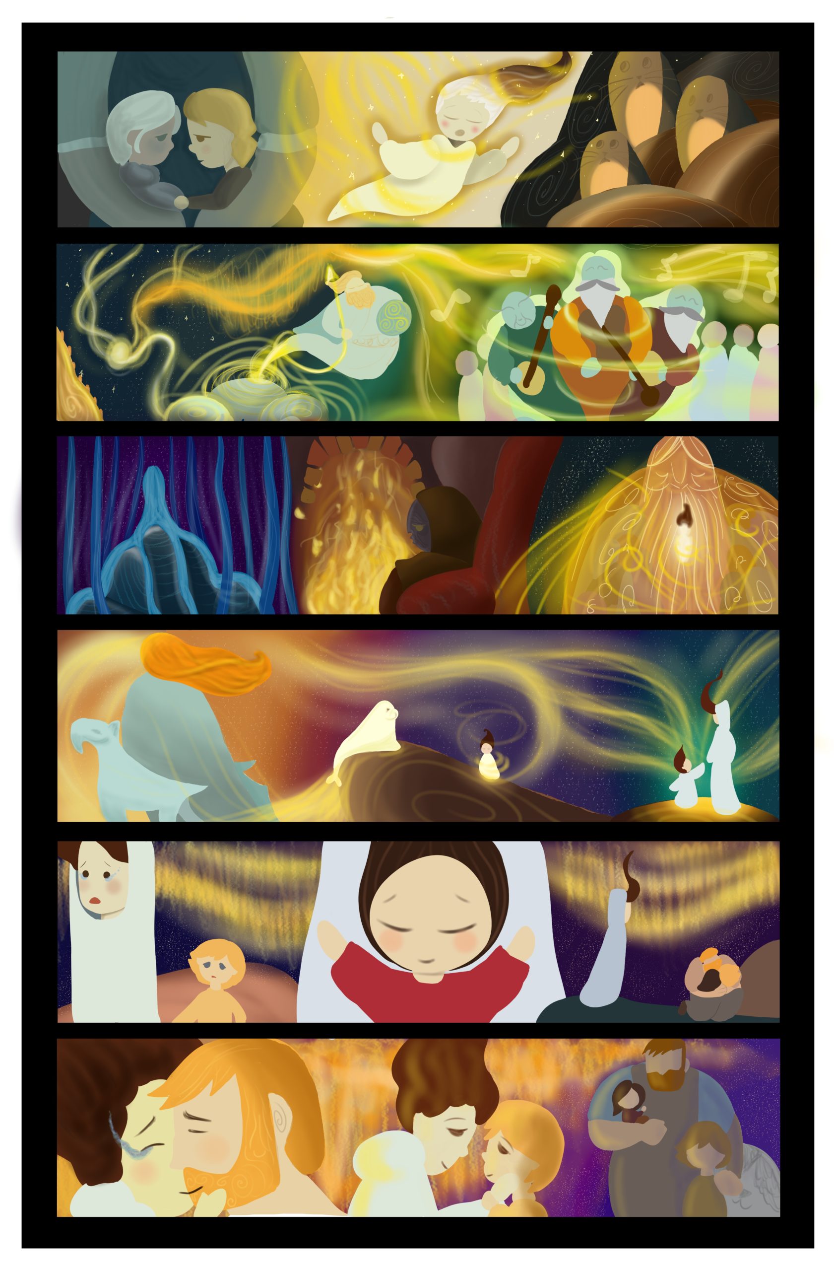 Dylan Douez art titled Song of the Sea Color Script