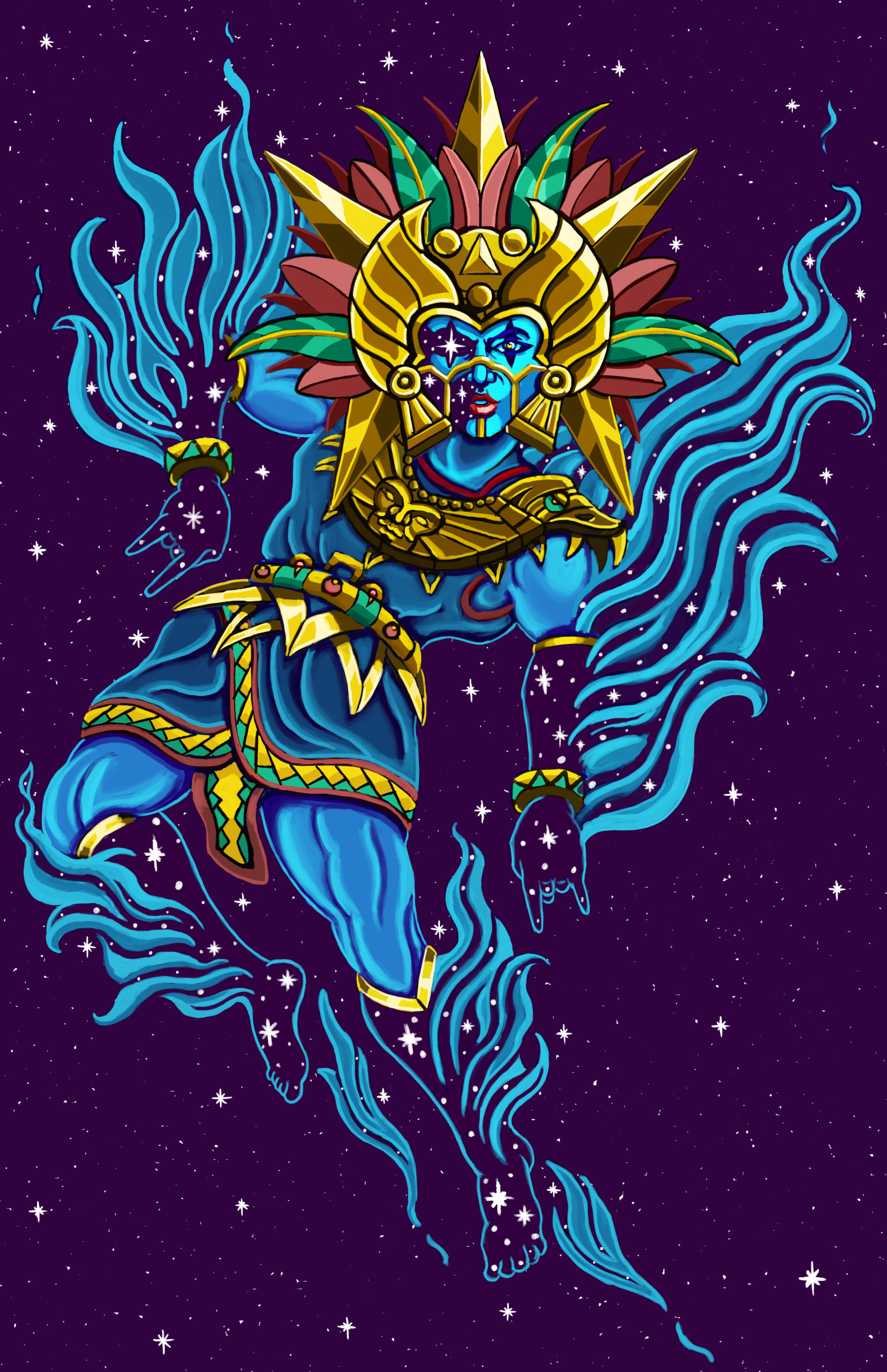 Alonso Holguin art titled Aztec Goddess