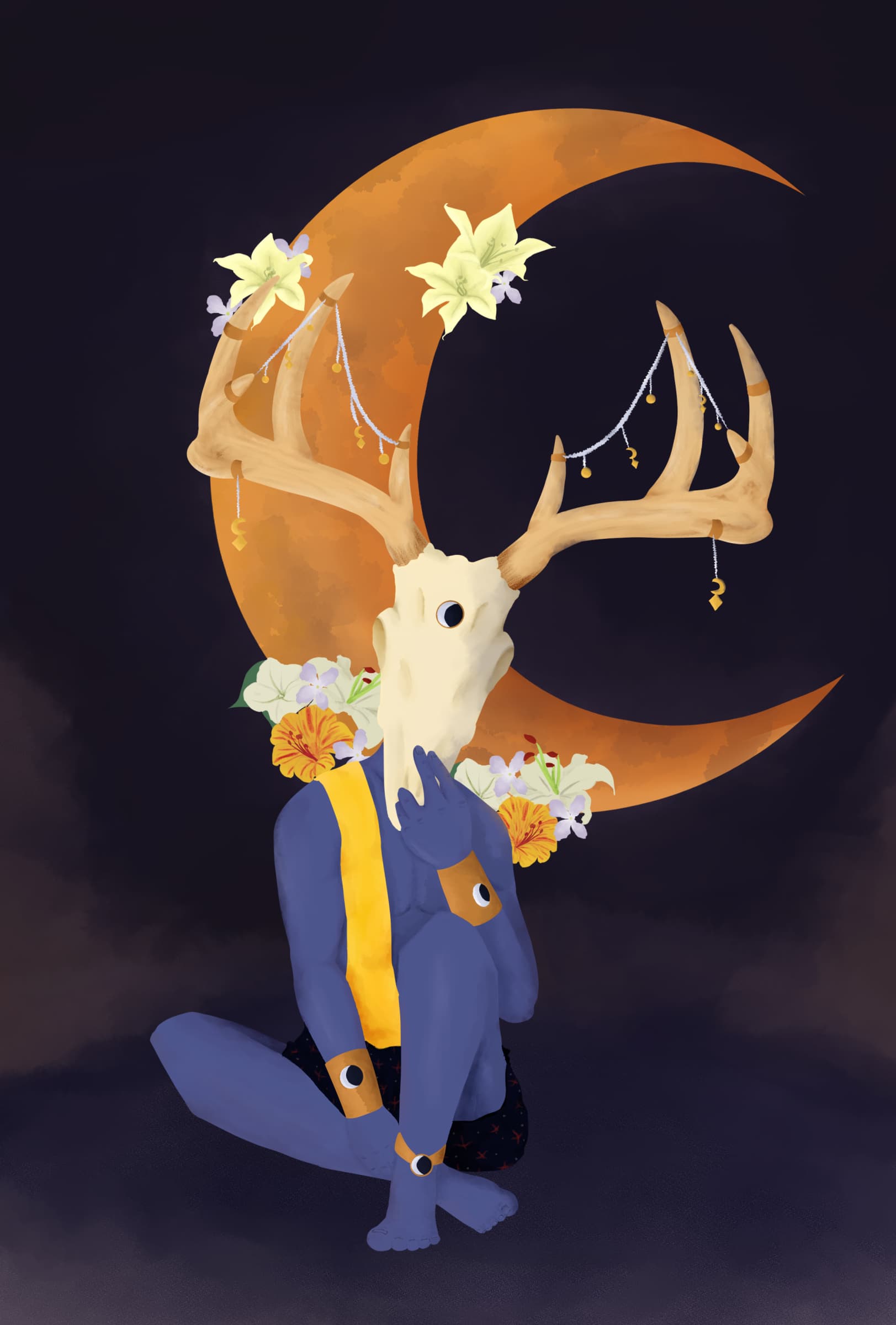 Kathan Dorriety art titled Moon Deity