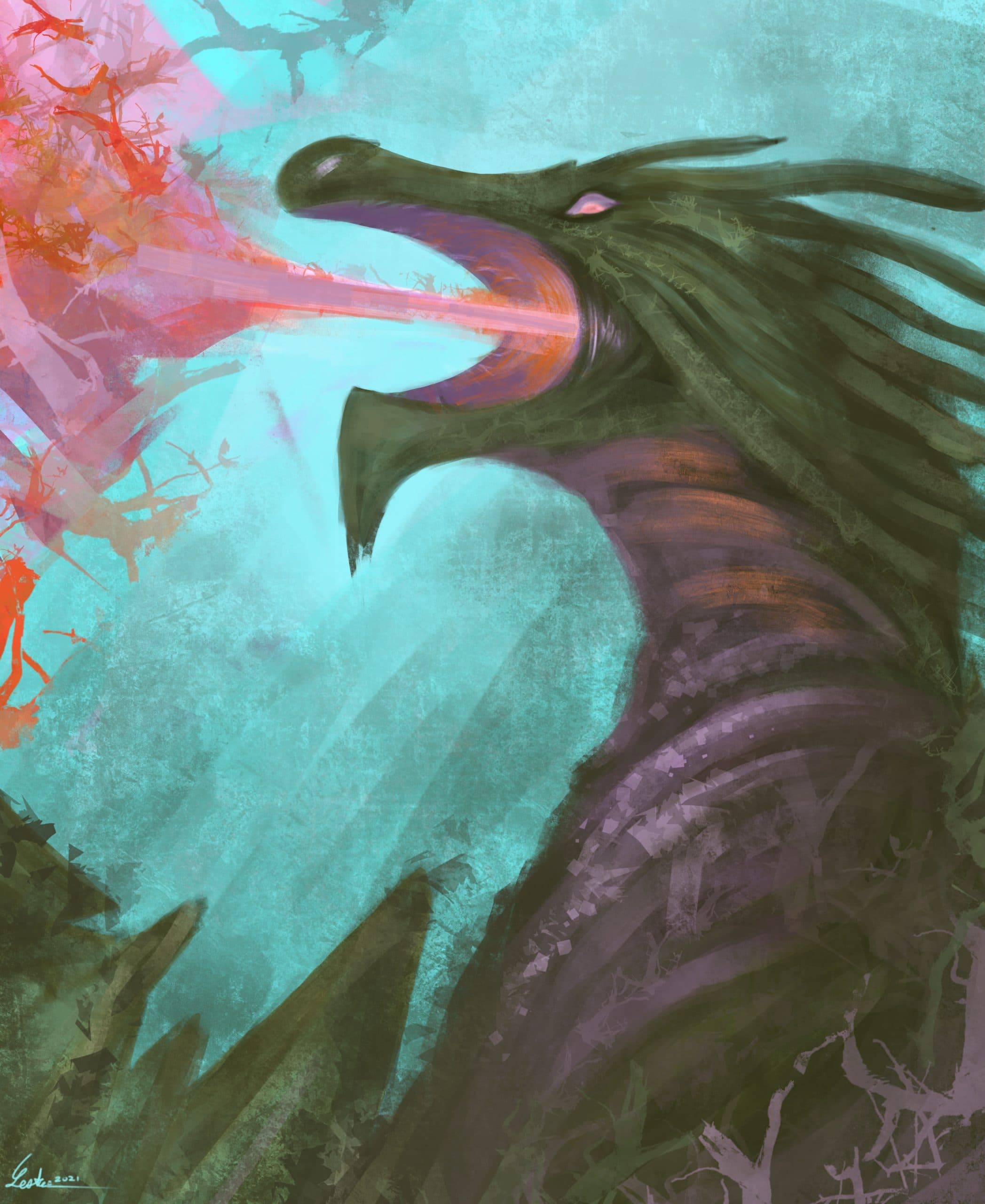 Lester Fajardo art titled The Feast of Fire