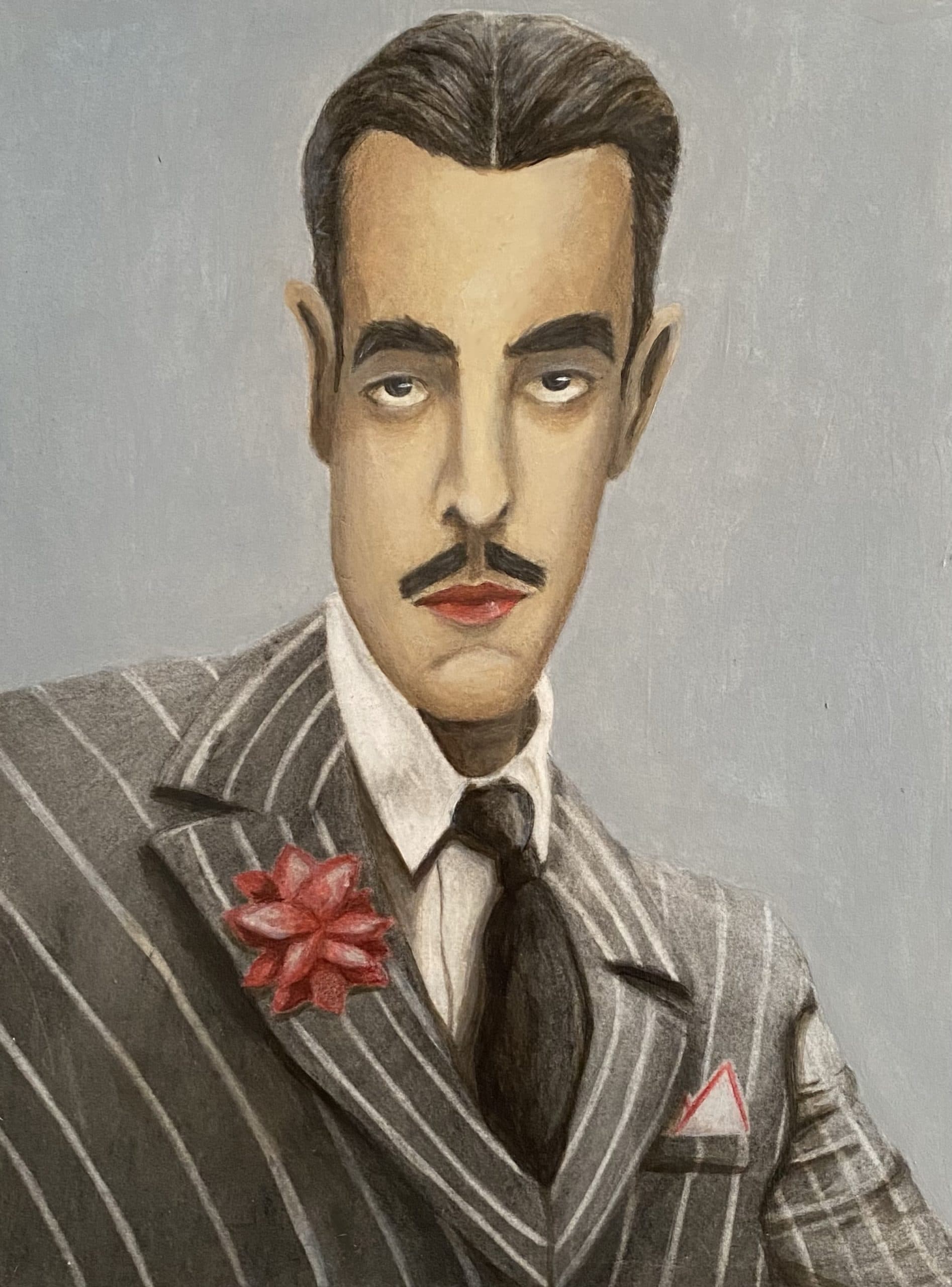 Martha Guardado art titled John Gilbert Caricature