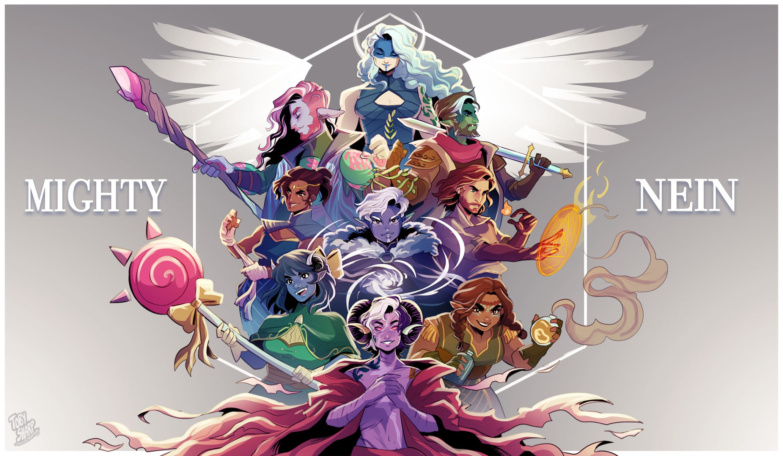 Toby Sharp art titled Mighty Nein