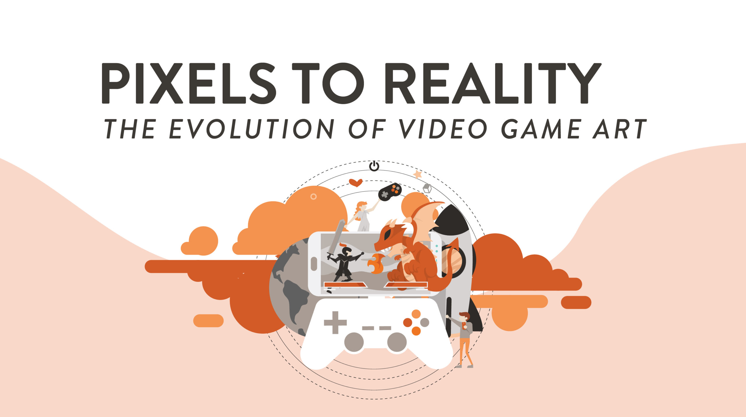 Blog graphic featuring video game technology and the blog's title.