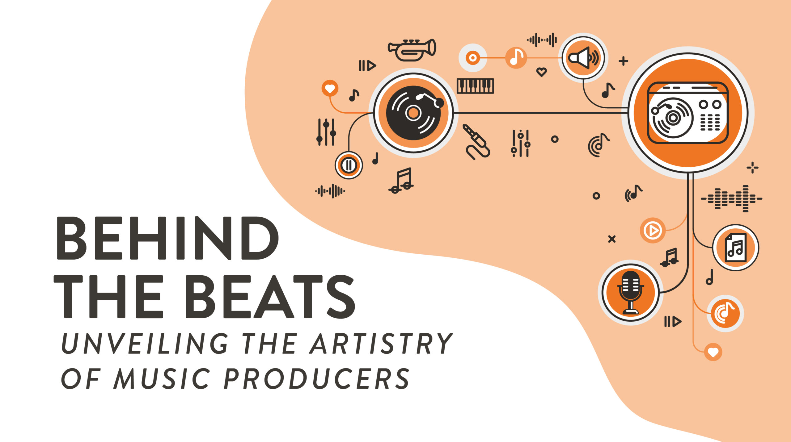 Header graphic for blog featuring music production illustrations
